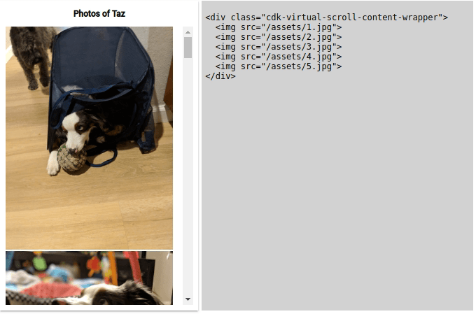 Virtual Scrolling